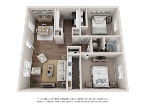 B1 Floor Plan at Bellaire Oaks Apartments, Texas
